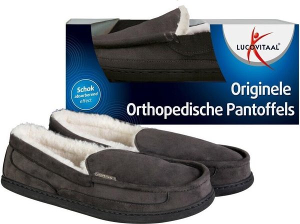 Koop Lucovitaal Orthopedische Pantoffels - Antraciet - ean 8713713025384