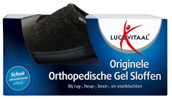 Koop Lucovitaal Originele Orthopedische Gel Sloffen 38-39 Zwart - ean 8713713063652